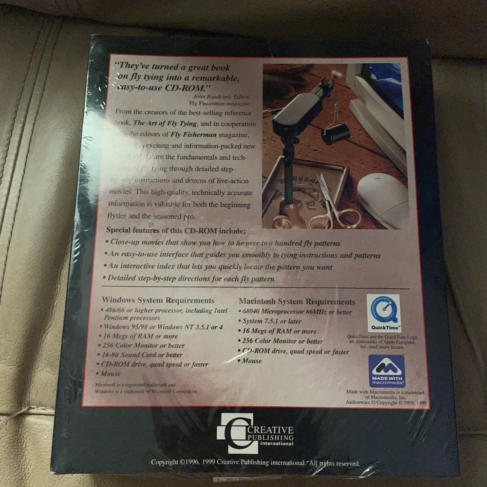 The Art of Fly Tying Interactive CD-ROM New Sealed PC Computer Vintage Rare Fun